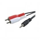 3Go CA101 Cable Audio Jack 3.5 a 2xRCA Macho/Macho 2m 3Go CA101 Cable Audio Jack 3.5 a 2xRCA Macho/Macho 2m