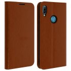Avizar Funda Cartera de Cuero Marrón Claro para Huawei Y6 2019/Honor 8A