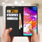 Avizar Funda Cartera de Cuero Negro para Samsung Galaxy A70