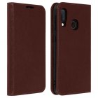 Avizar Funda Cartera Cuero Marrón para Samsung Galaxy A20e