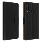 Avizar Funda Tipo Libro de Cuero Negro para Samsung Galaxy A20e