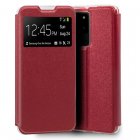 Cool Funda Flip Cover Liso Rojo para Samsung Galaxy S20 Ultra