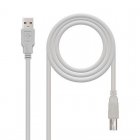 Nanocable Cable Impresora USB 2.0 Tipo A/B Macho/Macho 1m Beige