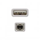 Nanocable Cable Impresora USB 2.0 Tipo A/B Macho/Macho 1.8m Beige