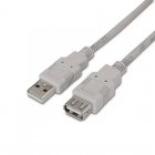 Nanocable Cable Prolongador USB 2.0 Tipo A Macho/Hembra 1m Beige