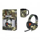 Indeca Kit Auriculares Gaming Multiplataforma + Taza Warfare