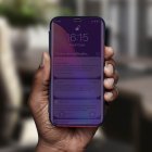 Avizar Funda Libro Translúcida Efecto Espejo Violeta para iPhone 11 Pro