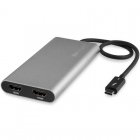 Startech Adaptador Thunderbolt 3 a 2x HDMI 4k 60fps