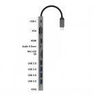 Unotec DockStation USB-C 11 en 1 Gris