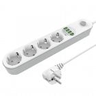 Phasak PH 0544 Regleta 4 Tomas + 4 USB 2m Phasak PH 0544 Regleta 4 Tomas + 4 USB 2m