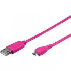 Goobay Cable USB 2.0 a Micro USB Macho/Macho 1m Rosa