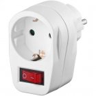 Goobay Adaptador Enchufe Europeo con Interruptor Blanco Goobay Adaptador Enchufe Europeo con Interruptor Blanco