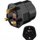 Goobay Adaptador Conector Europeo a Clavija UK Negro Goobay Adaptador Conector Europeo a Clavija UK Negro