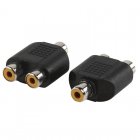 Goobay Adaptador de Audio 2xRCA a RCA Hembra/Hembra Negro