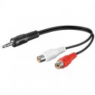 Goobay Cable de Audio 2xRCA a Jack 3.5mm Hembra/Macho 25cm Negro Goobay Cable de Audio 2xRCA a Jack 3.5mm Hembra/Macho 25cm Negro