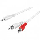 Goobay Cable de Audio Jack 3.5mm a 2xRCA Macho/Macho 50cm Blanco Goobay Cable de Audio Jack 3.5mm a 2xRCA Macho/Macho 50cm Blanco
