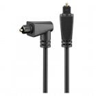 Goobay Cable de Audio Óptico Extremo Angulado Toslink Macho/Macho 1m Negro Goobay Cable de Audio Óptico Extremo Angulado Toslink Macho/Macho 1m Negro
