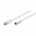 Goobay Cable Coaxial Antena a Conector F Macho/Macho 5m Blanco Goobay Cable Coaxial Antena a Conector F Macho/Macho 5m Blanco