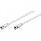 Goobay Cable Antena F Macho/Macho 2.5m Blanco Goobay Cable Antena F Macho/Macho 2.5m Blanco