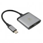 Xtorm Adaptador USB-C a 2x HDMI Gris
