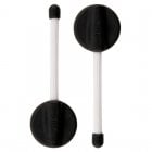 Nite Ize Gear Tie Mountables 2 Pack 2 Bridas/Ganchos 50mm Negro/Blanco