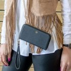 Celly Venere Bolso con Cremallera Negro para Smartphones hasta 6.5"