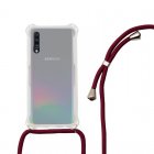 Ksix Funda Cordón Granate TPU Transparente para Samsung Galaxy A70
