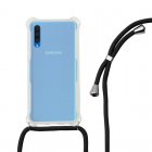 Ksix Funda Cordón Negro TPU Transparente para Samsung Galaxy A50/A30S