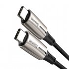 Baseus Water Drop-Shaped Lamp Cable USB Tipo-C a Tipo-C QC 3.0 PD 2.0 60W 1m Negro