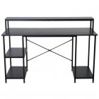 Homcom Mesa de Oficina con Estantes 140x60x93cm Negro Homcom Mesa de Oficina con Estantes 140x60x93cm Negro