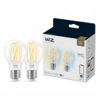 WIZ A60 2x Lâmpada Wi-Fi Filamento Branco Quente/Frio 60w E27