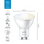 WIZ GU10 Whites 2x Lâmpada Inteligente Wi-Fi Branco Quente/Neutro GU10