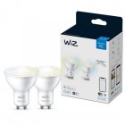 WIZ GU10 Whites 2x Lâmpada Inteligente Wi-Fi Branco Quente/Neutro GU10
