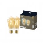 WIZ ST64 2x Bombilla LED E27 Wi-Fi Vintage Ámbar Blanco Cálido