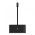 Belkin USB-C Adaptador Multimédia  VGA/HDMI/USB 3.0 e Ethernet Preto