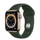 Apple Watch Series 6 GPS + Cellular 40mm Acero Inoxidable en Oro Correa Deportiva Verde Chipre