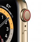 Apple Watch Series 6 GPS + Cellular 40mm Acero Inoxidable en Oro Correa Deportiva Verde Chipre