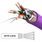 Duronic Cable de Red SFTP Cat8 1.5m Morado