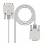 Nanocable Cabo Serie RS232 DB9 Macho/Macho 1.8m Bege