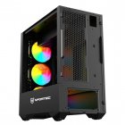 Nfortec Synistra Cristal Templado USB 3.0 RGB Negro