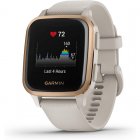 Garmin Venu Sq Music Edition Smartwatch Gold Rose Correa Blanca