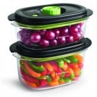 FoodSaver FFC025X Fresh Container Pack 2 Recipientes para Conservación al Vacío 700ml/1.18L