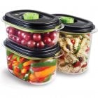 FoodSaver FFC026X Fresh Container Pack 3 Recipientes para Conservación al Vacío 700ml/1.18L/1.8L