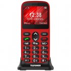Telefunken S420 Teléfono para Mayores Rojo Libre
