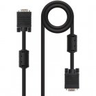 Nanocable Cable SVGA con Ferrita HPDB15 Macho/Hembra 6m Negro Nanocable Cable SVGA con Ferrita HPDB15 Macho/Hembra 6m Negro