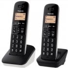 Panasonic KX-TGB612JTW Teléfono Inalámbrico Duo para Mayores Negro