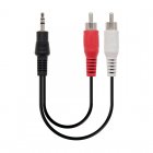 Nanocable Cable Estéreo Jack 3.5mm Macho a RCA Macho 30cm Negro