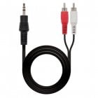 Nanocable Cable Estereo Jack 3.5mm a 2xRCA Macho/Macho 10m Negro Nanocable Cable Estereo Jack 3.5mm a 2xRCA Macho/Macho 10m Negro
