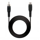 Nanocable Cable Alargador RCA Macho/Hembra 3m Negro Nanocable Cable Alargador RCA Macho/Hembra 3m Negro