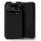 Cool Funda Flip Cover Liso Negra para Oppo Reno 4 Pro